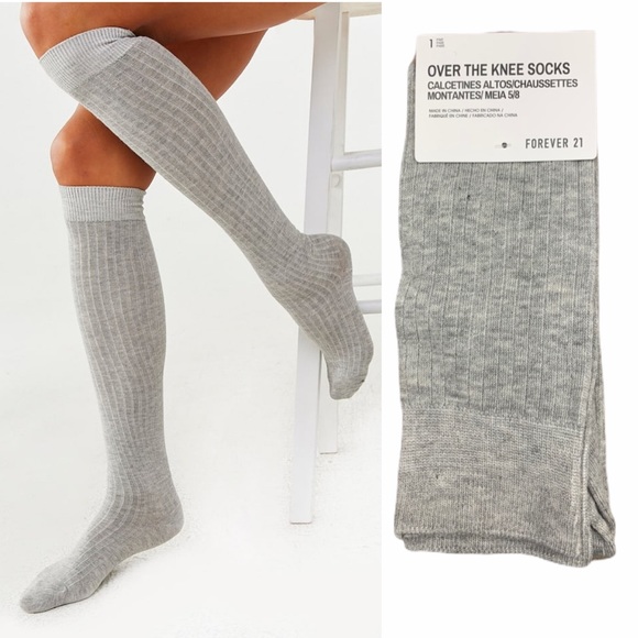 Forever 21 Accessories - Ribbed Over The Knee Socks